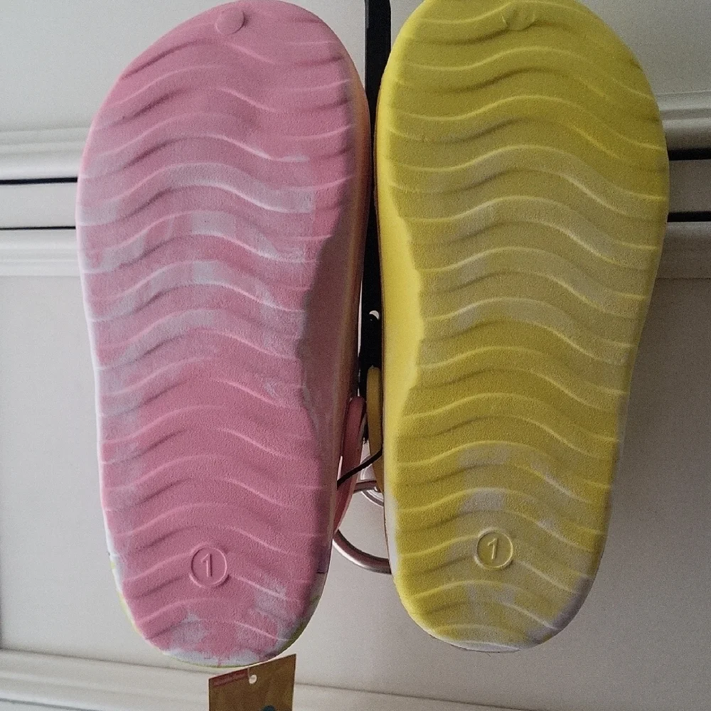 Nickelodeon SpongeBob and Patrick Kids Slippers - Yellow and Pink Unisex Size 1